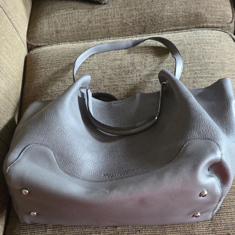 Gray Leather Women's Bag